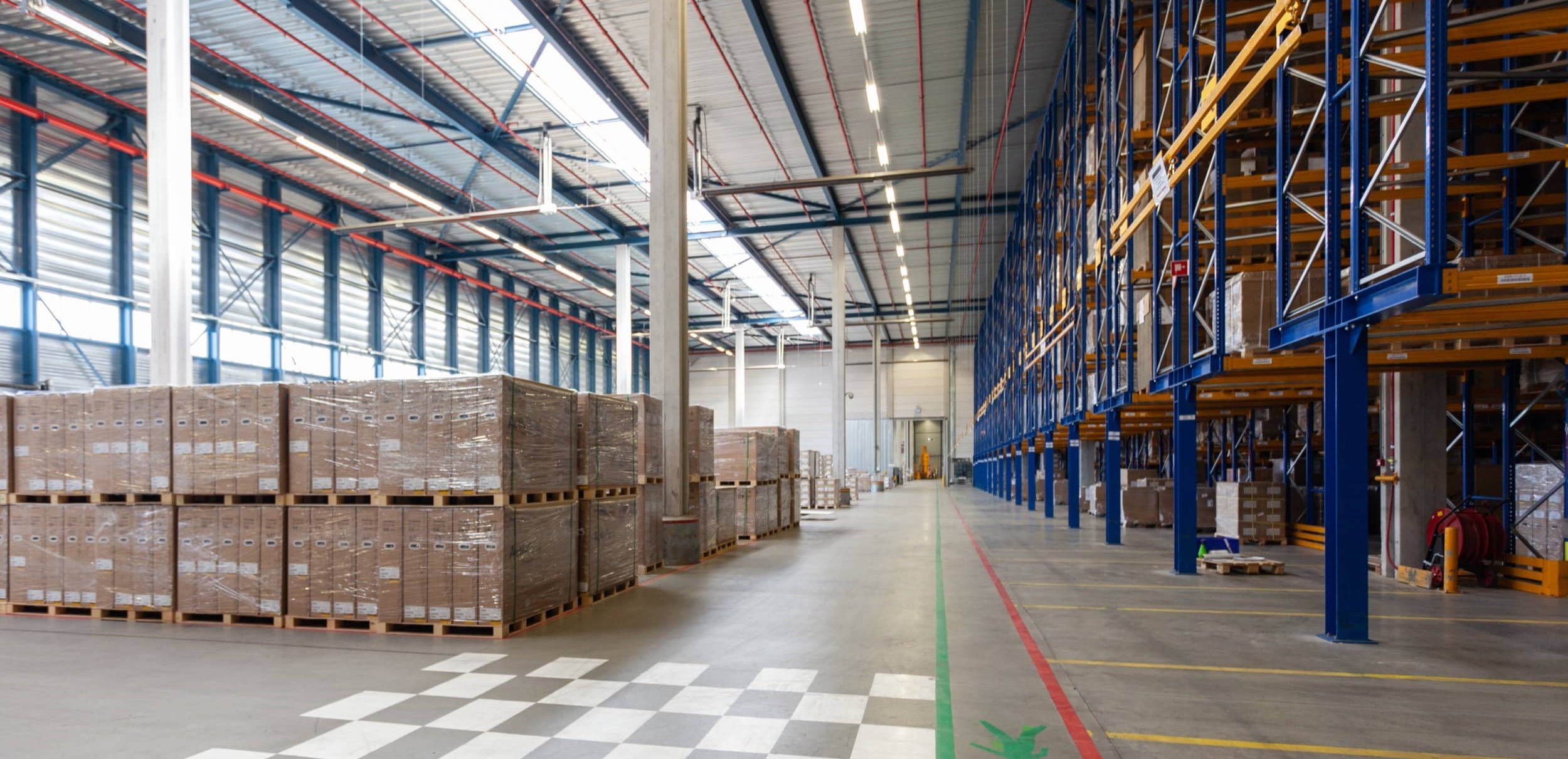 Distribution centre warehouse floor.