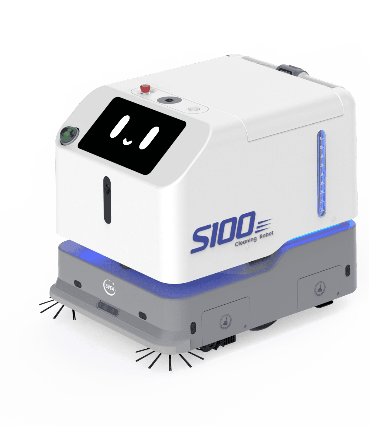 Sveabot S100 commercial cleaning robot product render.