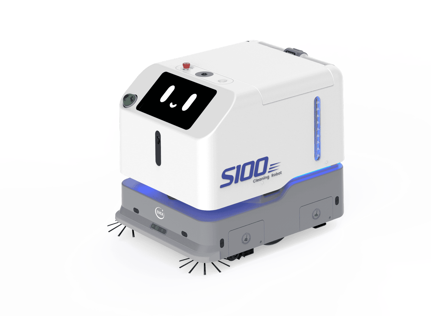 Sveabot S100 commercial cleaning robot product render.